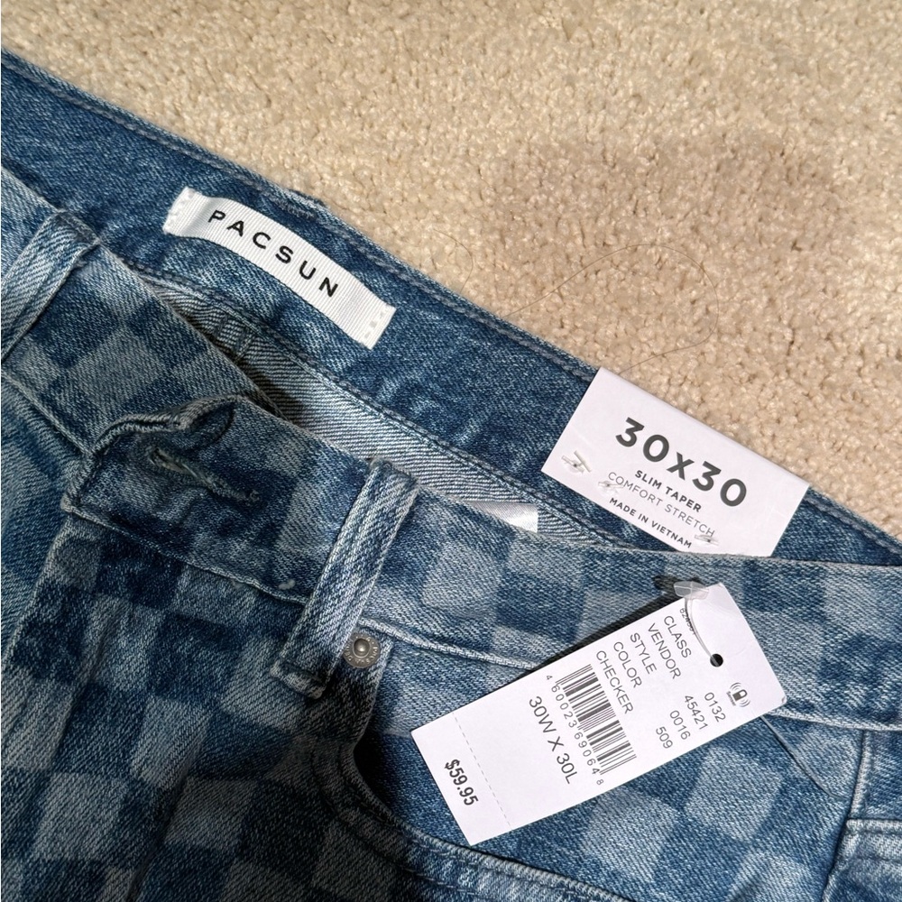 PacSun Denim Checkered Pants